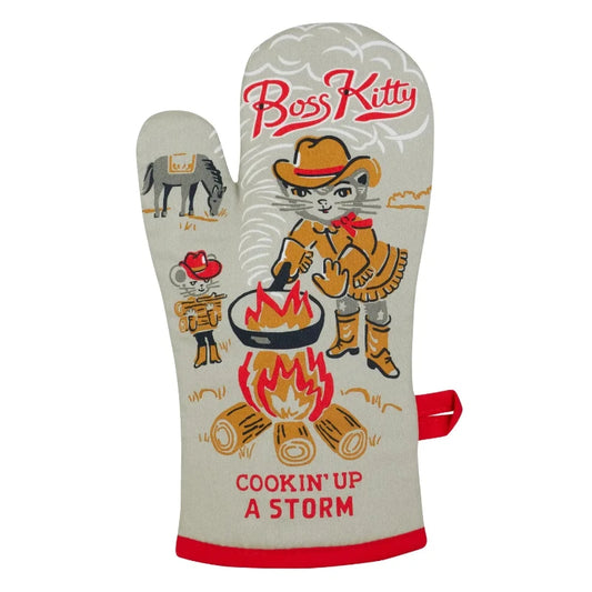 Boss kitty oven mitt cookin' up a storm gift for cat lovers