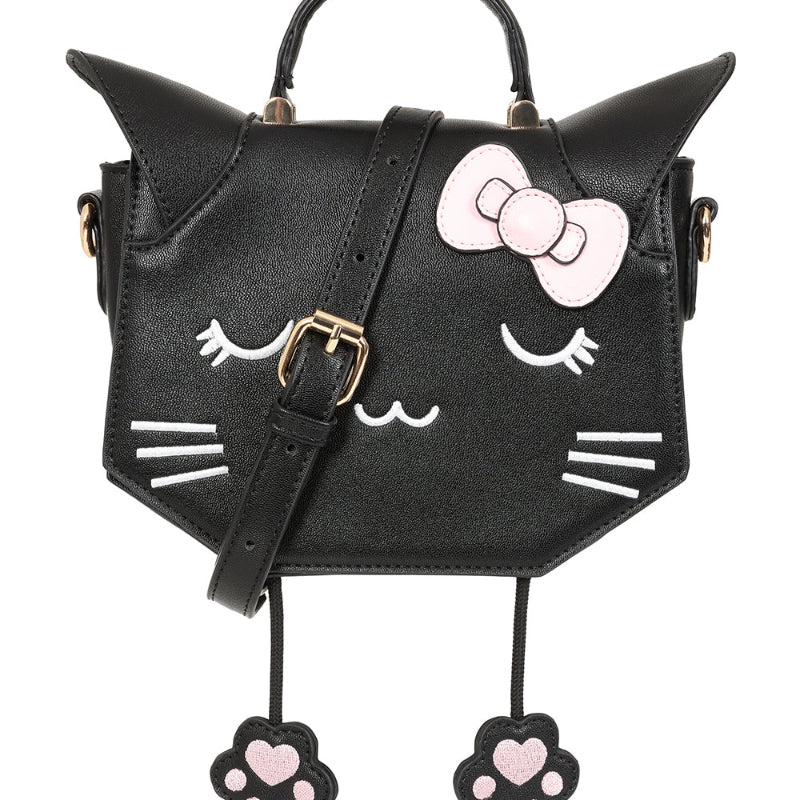 cat bag dangling paw charms and bow handbag