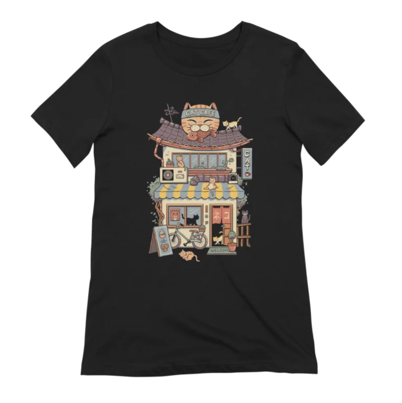cat cafe meowster vincent trinidad t-shirt