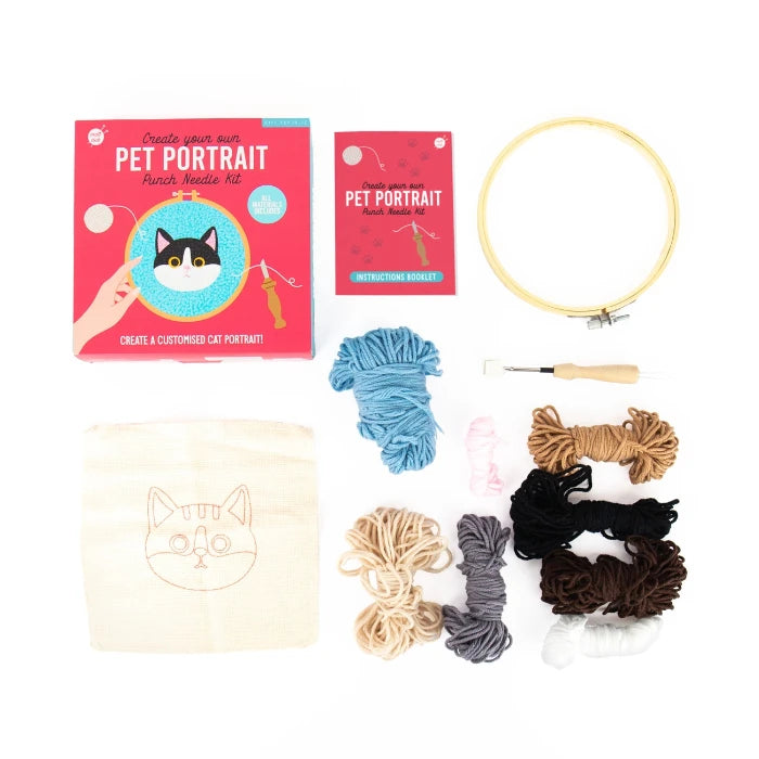 cat punch needle kit materials