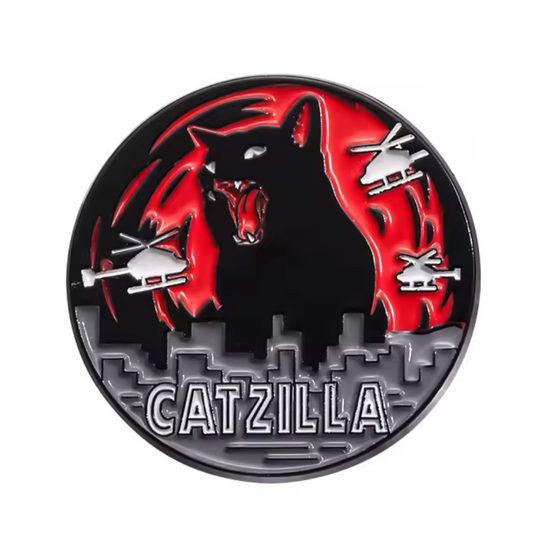 catzilla pin badge enamel