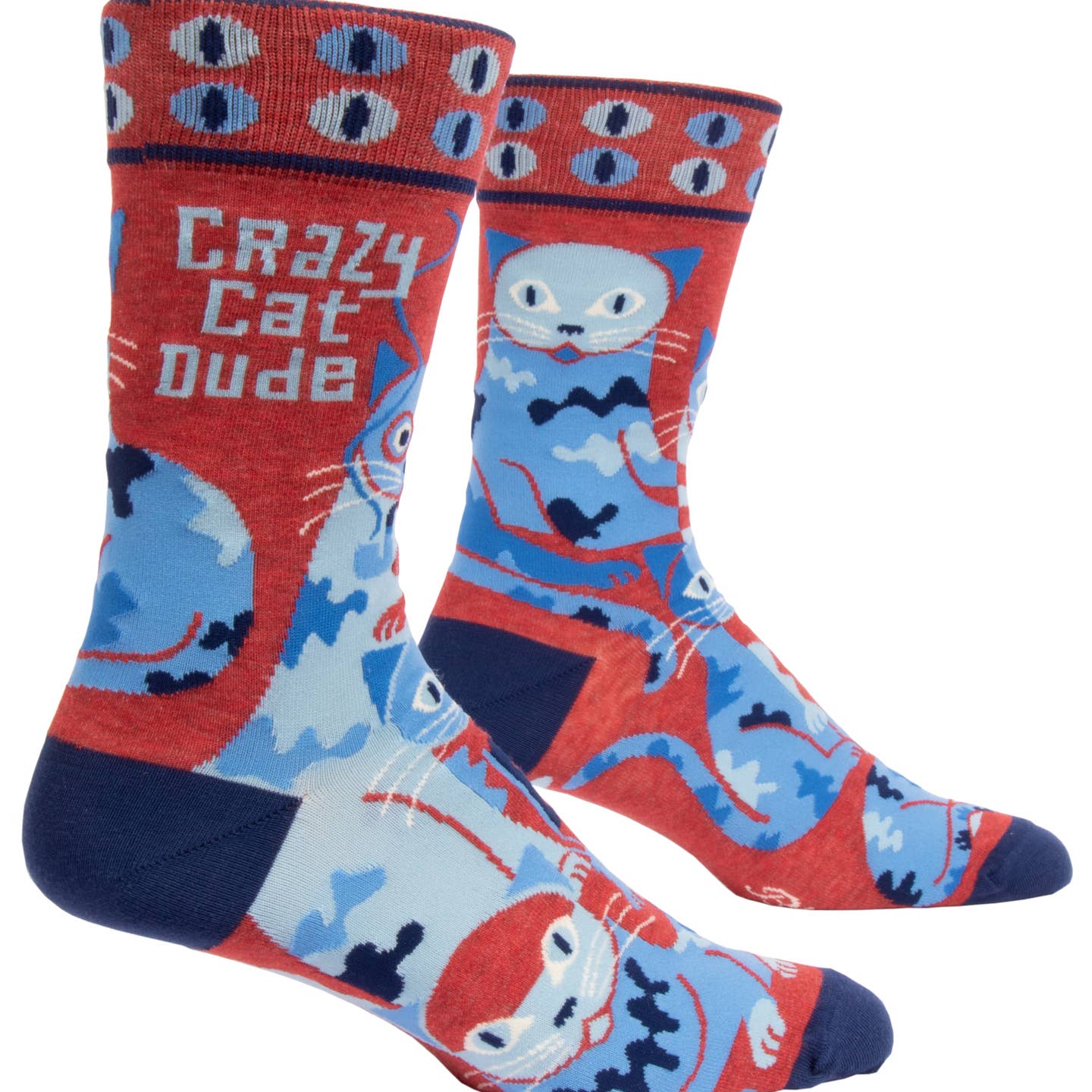 funny crazy cat dude cat lover socks