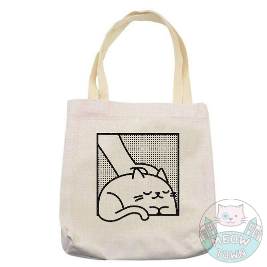 dot art pet cat tote bag