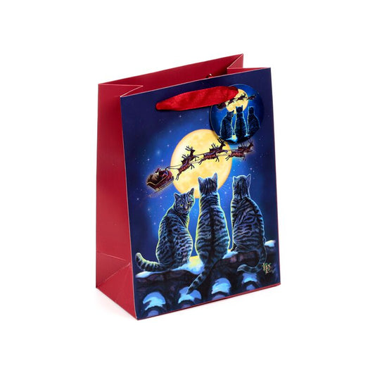 gift bag christmas tabby cats lisa parker illustration
