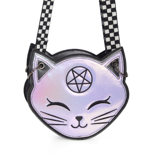 Cat-shaped bag with a pentagram symbol