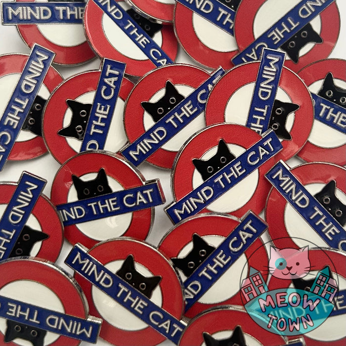 mind the cat enamel pin badge tube lot