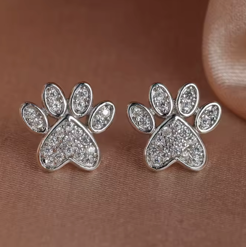 paw stud earrings