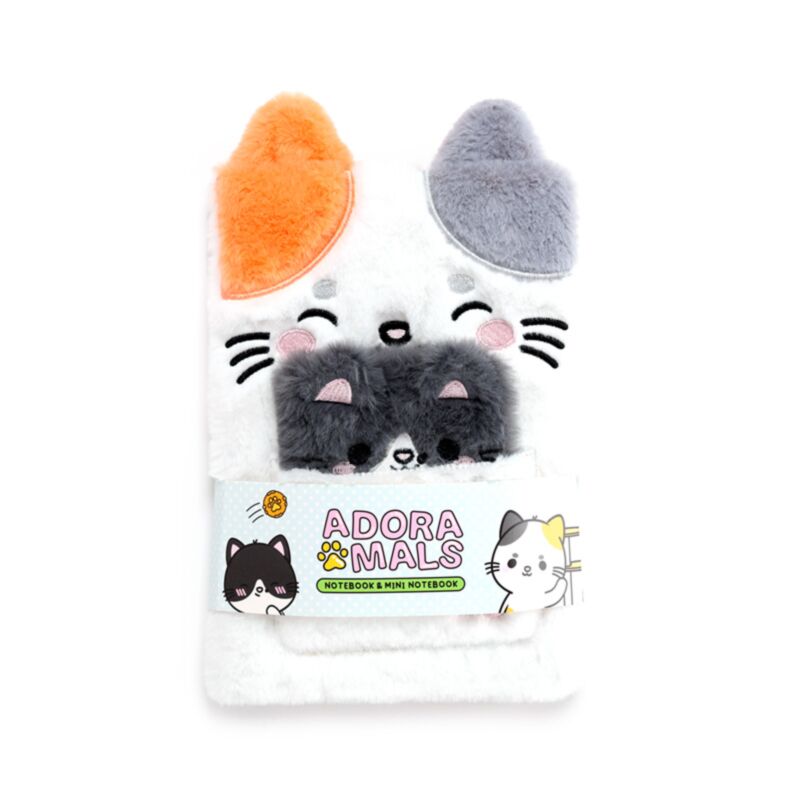 plush notebook lola with mini pouch furry stationery