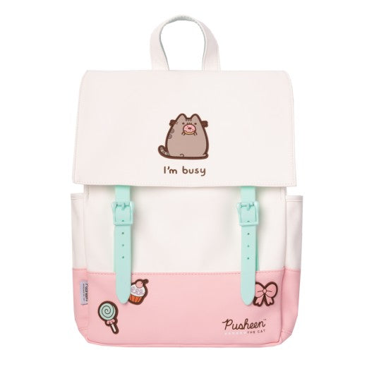 pusheen official backpack i'm busy pastel rose collection