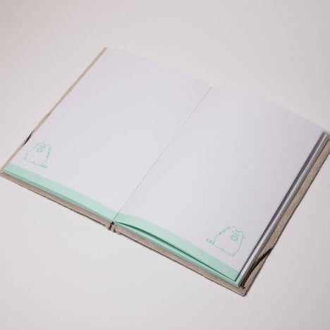 pusheen plush A5 notebook open