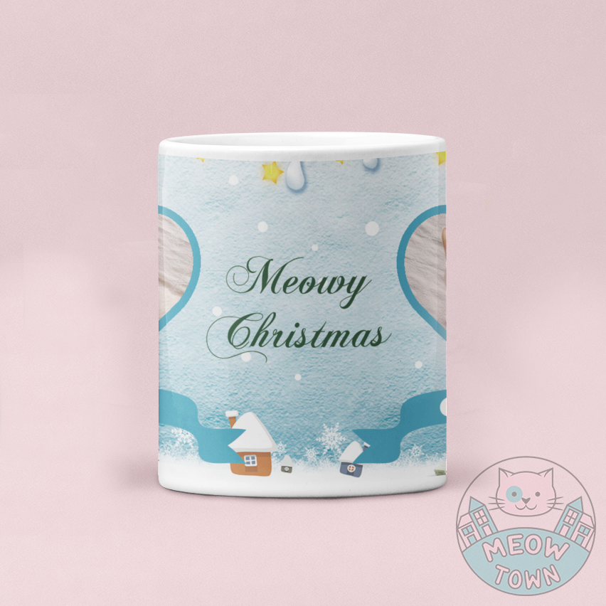 Personalised Meowy Christmas Mug