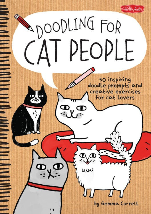 Doodling for cat people cat lovers doodle book