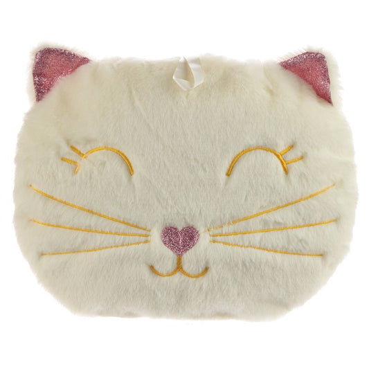 What could be better on a chilly winter day than snuggling up with a soft, warm kitty?  400ml water capacity. Super soft plush (polyester) material, natural rubber bottle.