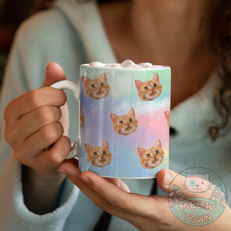 Personalised Kitty Pattern Mug