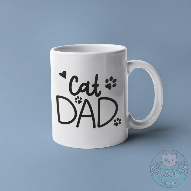 Meow Town Special printed mug, exclusively for the best Cat Dads. cat fathers present