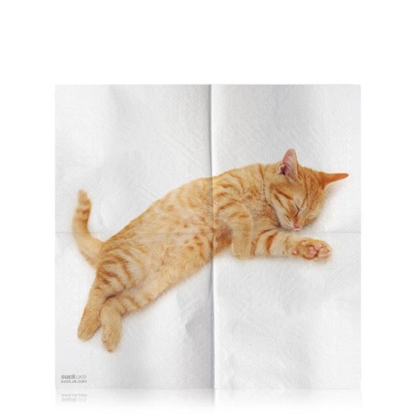 Cat napkins four designs cute lap cats tissue paper