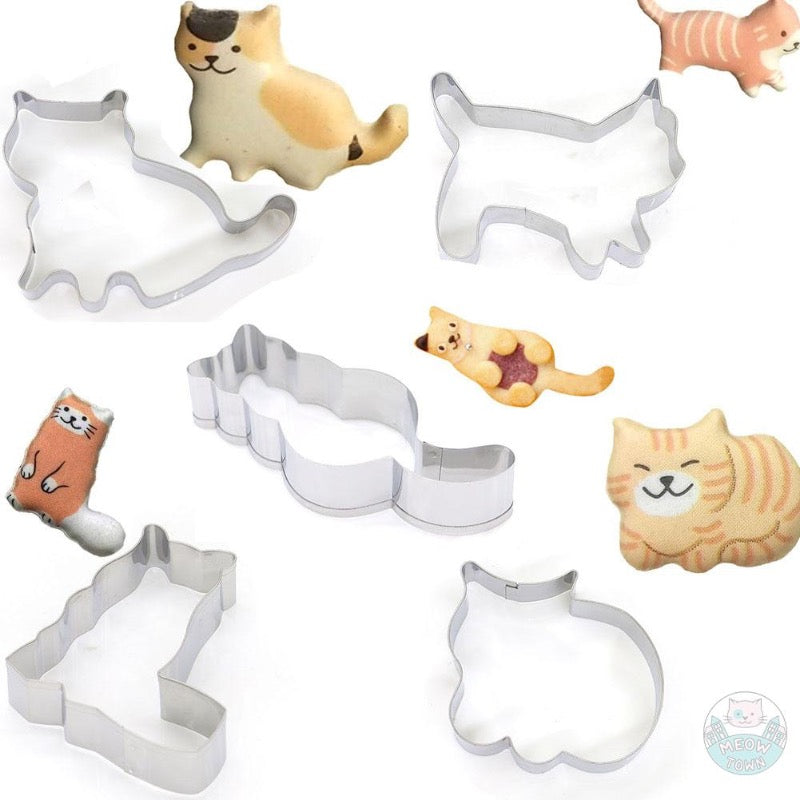Stainless steel cookie cutter cat kitten shaped for baking cat lovers kitchen