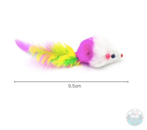 Rattle mice cat toy mouse funny feather cat kitten toy