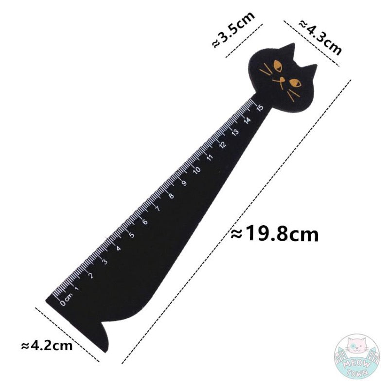cute cat ruler dimensions