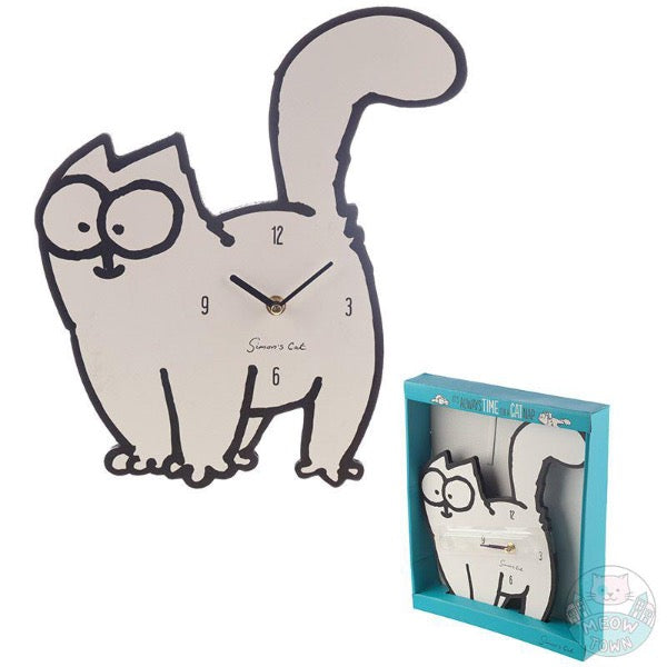 Simon's Cat wall clock for cat lovers living room dining room bedroom playful cartoon cat shape