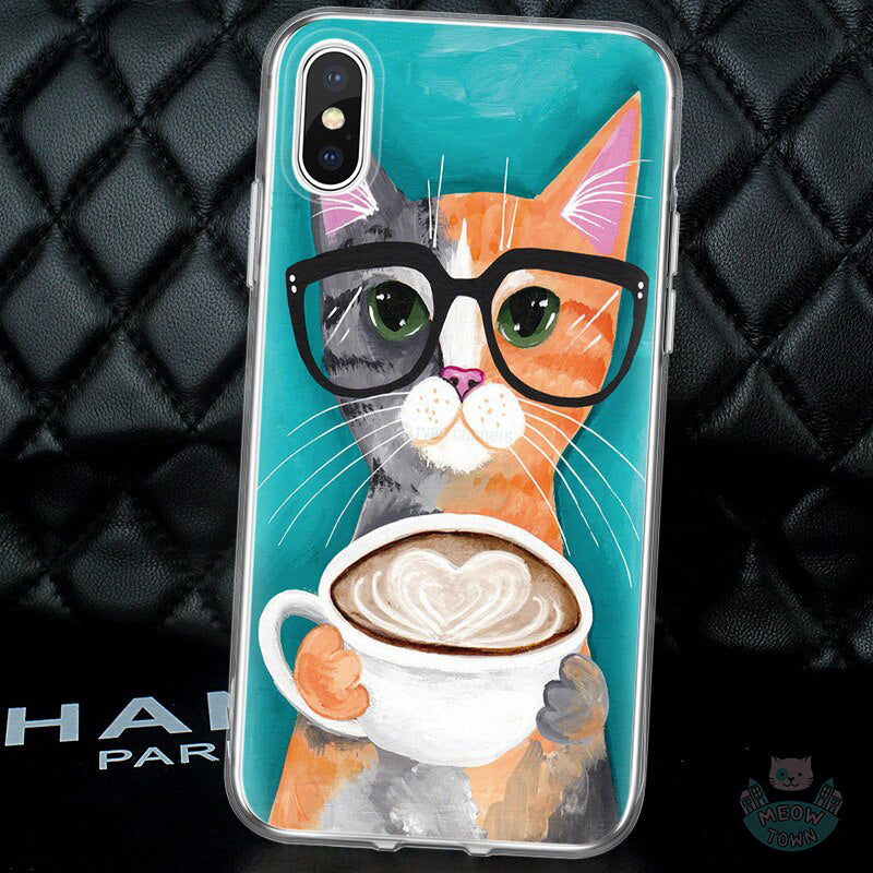 This sleek iPhone case protects your phone from scratches, dust, oil, and dirt. It is flexible, easy to take on and off, with precisely aligned cuts and holes.  Soft TPU material  Cute kitty design  Please choose required type from the drop-down menu