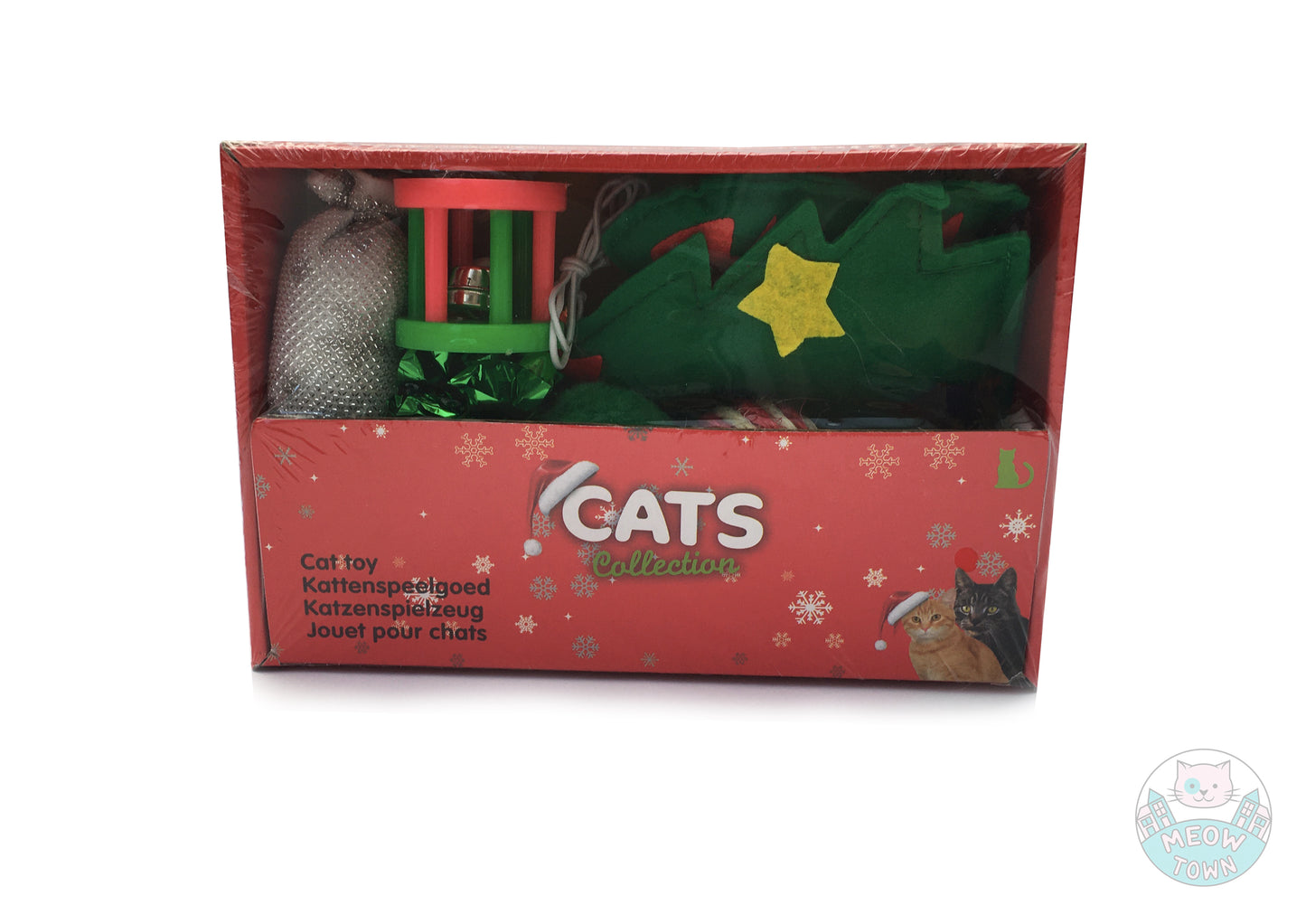 Cat toy box festive christmas present for cats kittens various toy collection